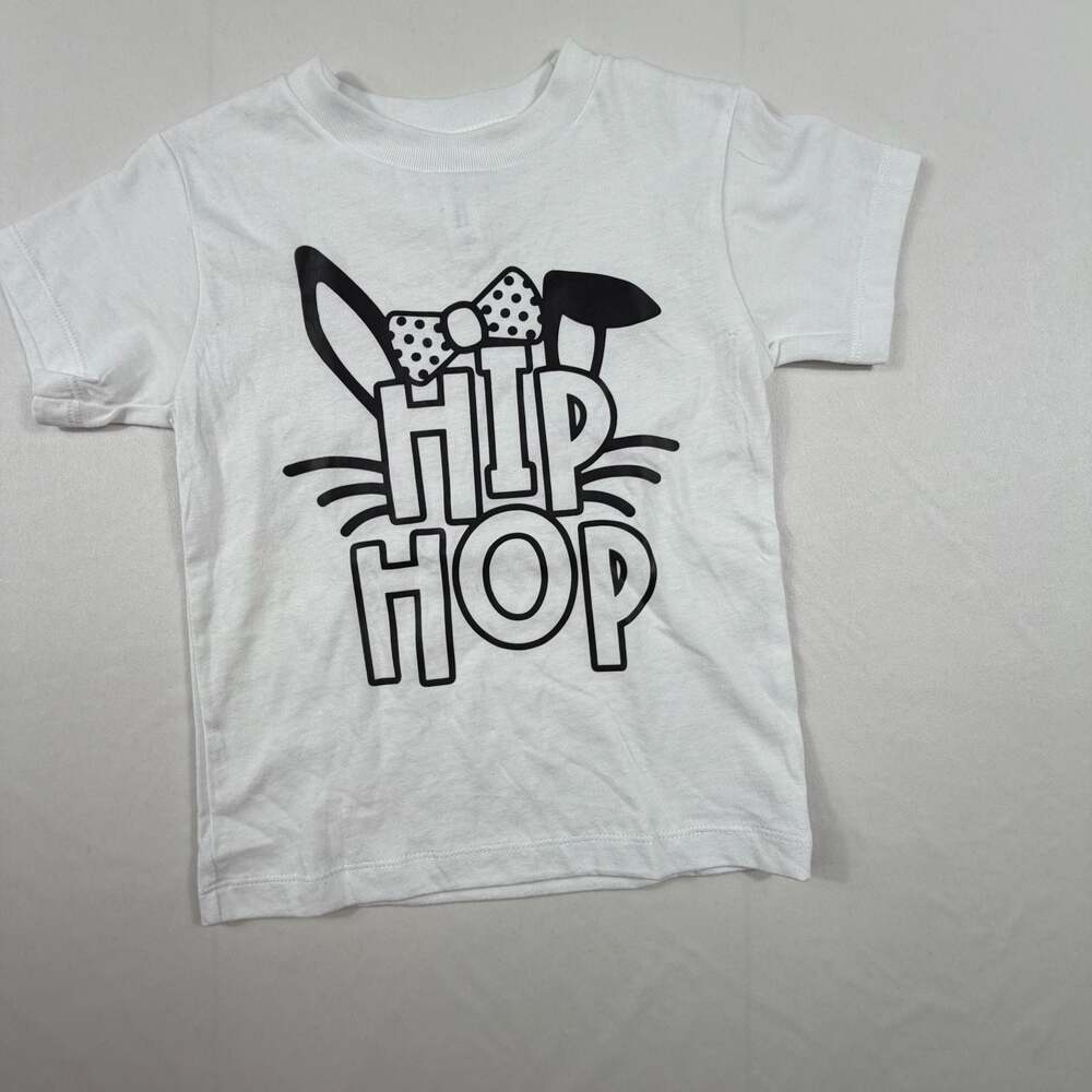 BELLA+CANVAS Kids Airlume Jersey "Hip Hop" Easter Bunny T-Shirt Size 3T